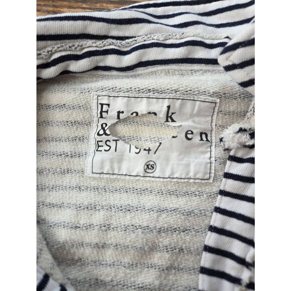 Frank & Eileen Patrick Popover Henley in White & British Royal Navy Triple Fleec - Picture 3 of 7